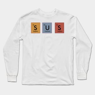 Sus Text Periodic Table Slogan Red Long Sleeve T-Shirt